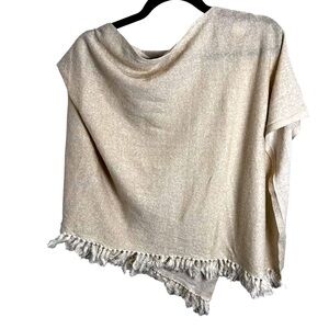 Lilly Pulitzer Beige Fringe Shawl